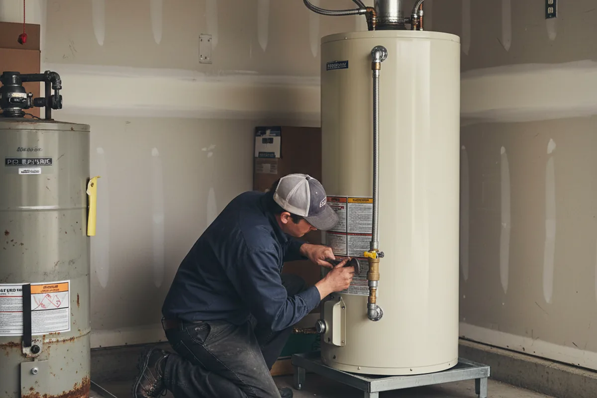 Water heater and shutoff valve replacement in Booneville